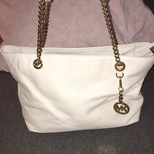 MICHAEL KORS cream purse